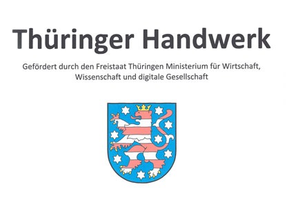 Hinweis auf Förderung durch Freistaat Thüringen